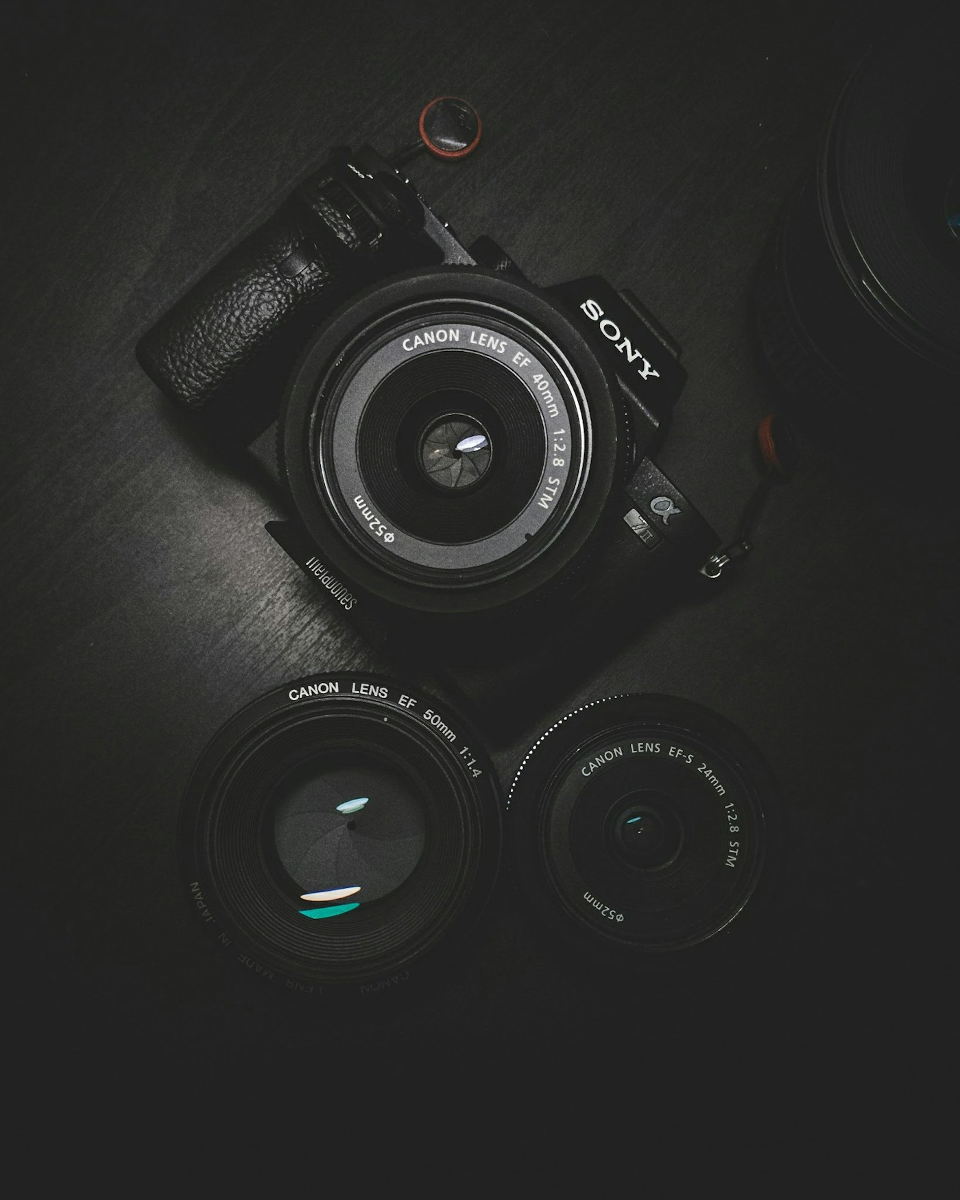 Professional camera ready for a photography session